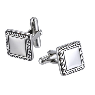 stainless steel jewelry, stainless steel cufflink, rope design