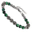 MBSS183 STAINLESS STEEL&HEMATITE BRACELET WITH NATURAL STONE&LAVA