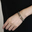 MBSS186 STAINLESS STEEL & HEMATITE BEADS BRACELET WITH NATURAL STONE