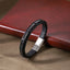 MBSS187 STAINLESS STEEL&LEATHER BRACELET