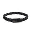 MBSS188 STAINLESS STEEL&GENUINE LEATHER BRACELET