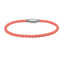 MBSS202 STAINLESS STEEL SLIM LEATHER BRACELET