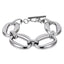 MBSS206 STAINLESS STEEL HOLLOW OVAL LINK T-BAR BRACELET