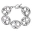 MBSS207 STAINLESS STEEL T-BAR BRACELET WITH 5 HOLLOW LINKS