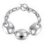 MBSS208 STAINLESS STEEL T-BAR BRACELET WITH 3 HOLLOW LINKS