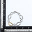 MBSS211 STAINLESS STEEL TWO TONE OVAL CHAIN LINK BRACELET