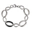 MBSS211 STAINLESS STEEL TWO TONE OVAL CHAIN LINK BRACELET