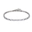 MBSS218 STAINLESS STEEL TENNIS BRACELET WITH BAGUETTE CZ