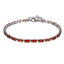 MBSS218 STAINLESS STEEL TENNIS BRACELET WITH BAGUETTE CZ