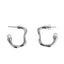 MESS46 STAINLESS STEEL ORGANIC SHAPED EARRING WITH PEARL