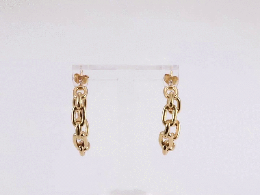 MESS54 STANILESS STEEL CHAIN LINK EARRING