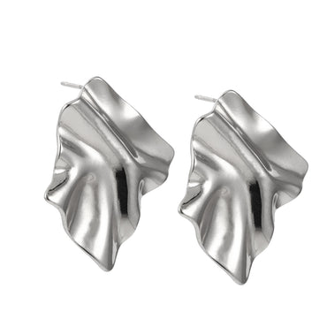 MESS56 STAINLESS STEEL ORGANIC SHAPED EARRING