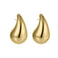 MESS63 STAINLESS STEEL CHUNKY TEARDROP HOLLOW EARRING