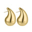 MESS63 STAINLESS STEEL CHUNKY TEARDROP HOLLOW EARRING