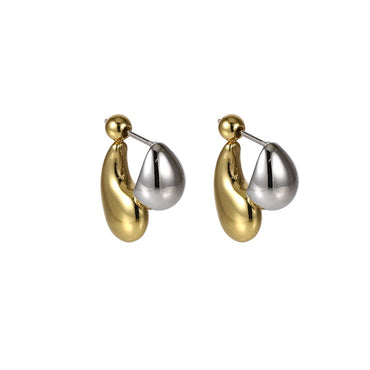 MESS66 STAINLESS STEEL WATERDROP STUD EARRING