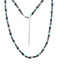 MNSS42 STAINLESS STEEL & HEISHI BEADS NECKLACE WITH HEMATITE