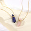 MNSS44 STAINLESS STEEL NECKLACE WITH NATURAL STONE PERFUME BOTTLE