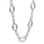 MNSS53 STAINLESS STEEL HOLLOW OVAL LINK NECKLACE