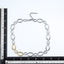 MNSS60 STAINLESS STEEL TWO TONE OVAL CHAIN LINK NECKLACE