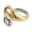 MRSS08 STAINLESS STEEL TEARDROP RING IN TWO TONE