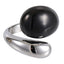 MRSS08 STAINLESS STEEL TEARDROP RING IN TWO TONE