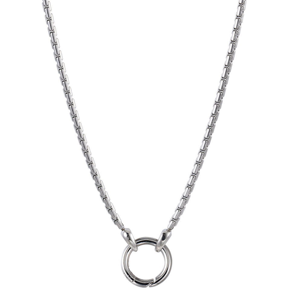 NSS702 STAINLESS STEEL NECKLACE  WITH RING