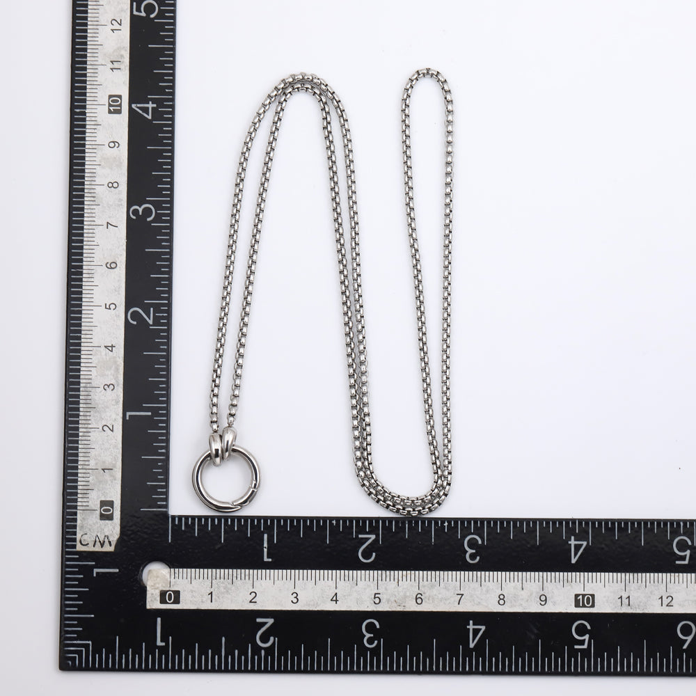 NSS703 STAINLESS STEEL  NECKLACE  WITH RING