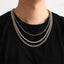 NSS973 STAINLESS STEEL MULTI CHAIN NECKLACE