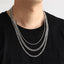 NSS975 STAINLESS STEEL MULTI  CHAIN NECKLACE