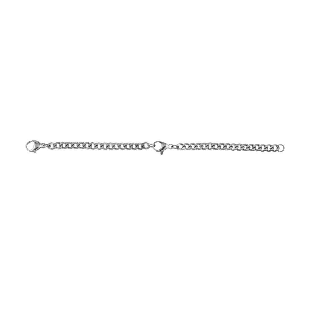 PS89 STAINLESS STEEL FACETED FLAT CURB EXTENSION CHAIN