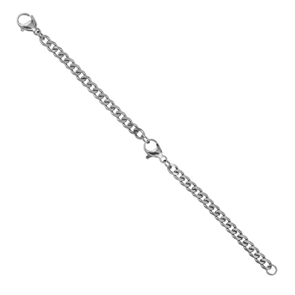 PS89 STAINLESS STEEL FACETED FLAT CURB EXTENSION CHAIN