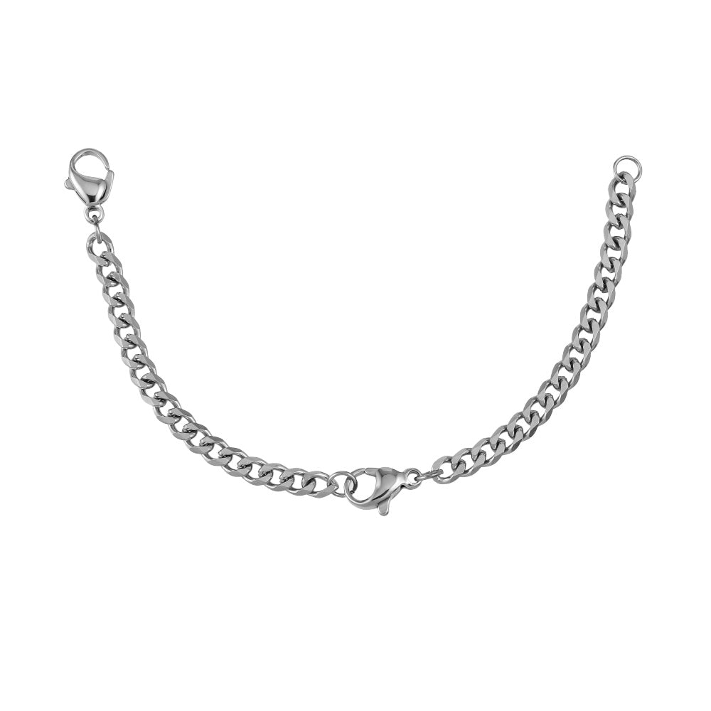 PS89 STAINLESS STEEL FACETED FLAT CURB EXTENSION CHAIN