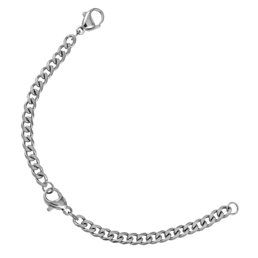 PS89 STAINLESS STEEL FACETED FLAT CURB EXTENSION CHAIN