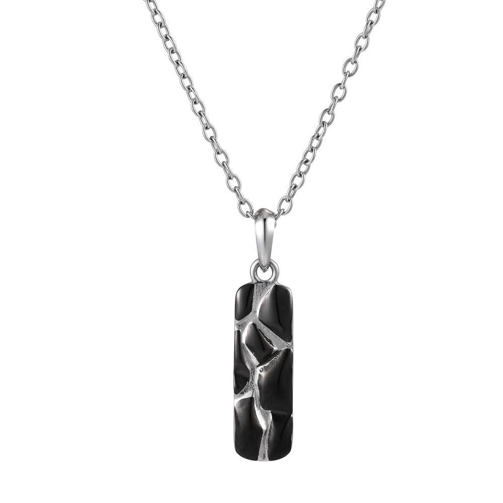 PSS1298 STAINLESS STEEL ROCK SHAPE PENDANT