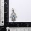 PSS1300 STAINLESS STEEL HAMSA PENDANT WITH SYNTHETIC TURQUOISE