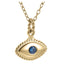 PSS1303 STAINLESS STEEL EVIL EYE PENDANT WITH CZ