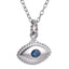 PSS1303 STAINLESS STEEL EVIL EYE PENDANT WITH CZ