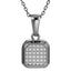 PSS1305 STAINLESS STEEL SQUARE PENDANT WITH MOSAIC DESIGN