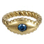 RSS1097 STAINLESS STEEL EVIL EYE RING WITH CZ