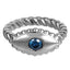 RSS1097 STAINLESS STEEL EVIL EYE RING WITH CZ