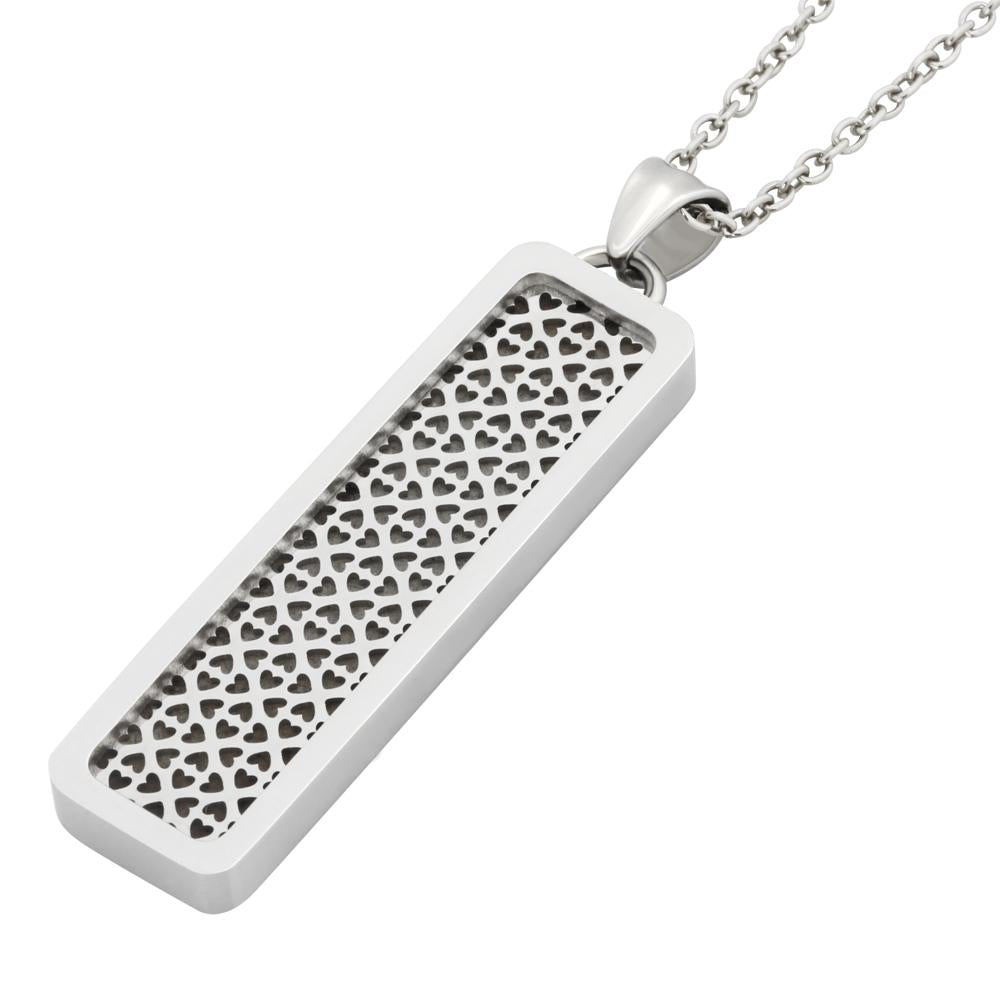 NSS498 STAINLESS STEEL NECKLACE WITH HEART DESIGN – AAB CO.
