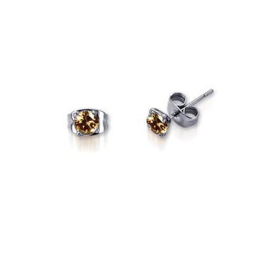 ESJ02  STAINLESS STEEL EAR STUDS CZ AAB CO..