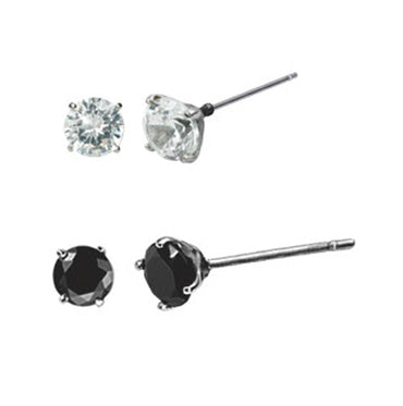 ESJ04 STAINLESS STEEL EAR STUDS CZ AAB CO..