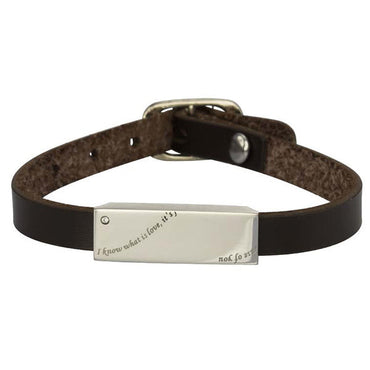 GBSS112 STAINLESS STEEL LEATHER BRACELET AAB CO..