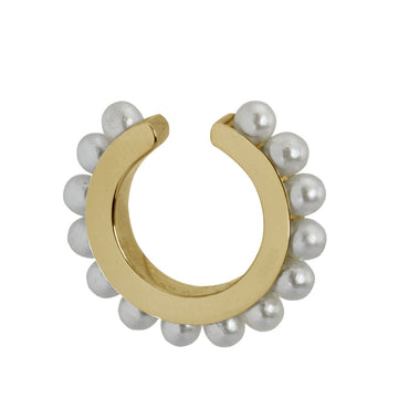 GESS267 STAINLESS STEEL EARRING WITH PEARL AAB CO..