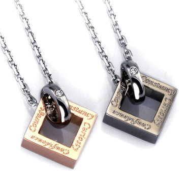 GPSS635 STAINLESS STEEL PENDANTCourage   Constancy  Confidence   Curiosity AAB CO..