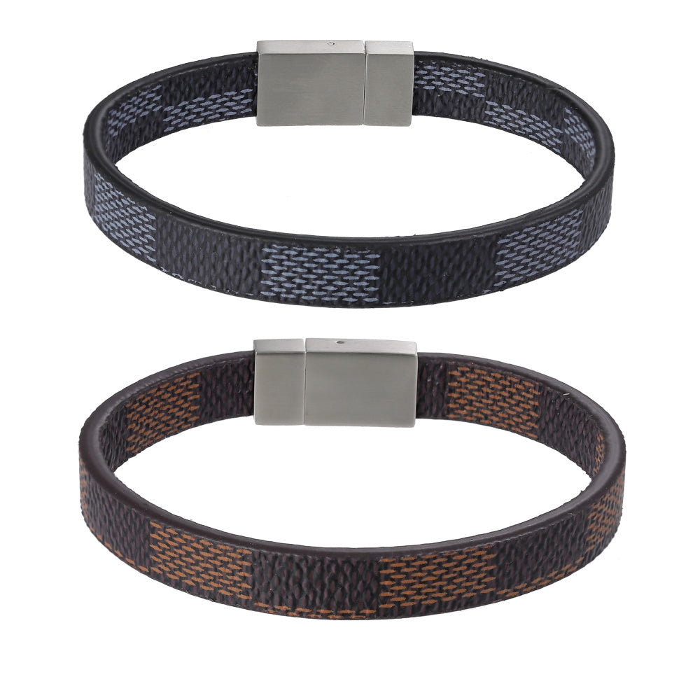 MBSS122 Faux Leather Bracelet – AAB CO.