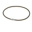 NSS363  STAINLESS STEEL LEATHER NECKLACE AAB CO..