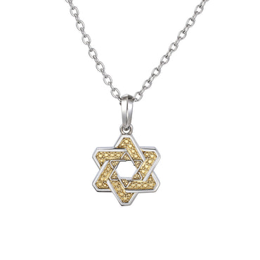 PSS1226 STAINLESS STEEL PENDANT WITH CASTING STONE (STAR OF DAVID) AAB CO..