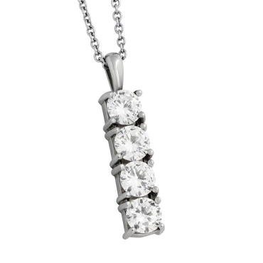 PSS960 STAINLESS STEEL PENDANT WITH CZ AAB CO..